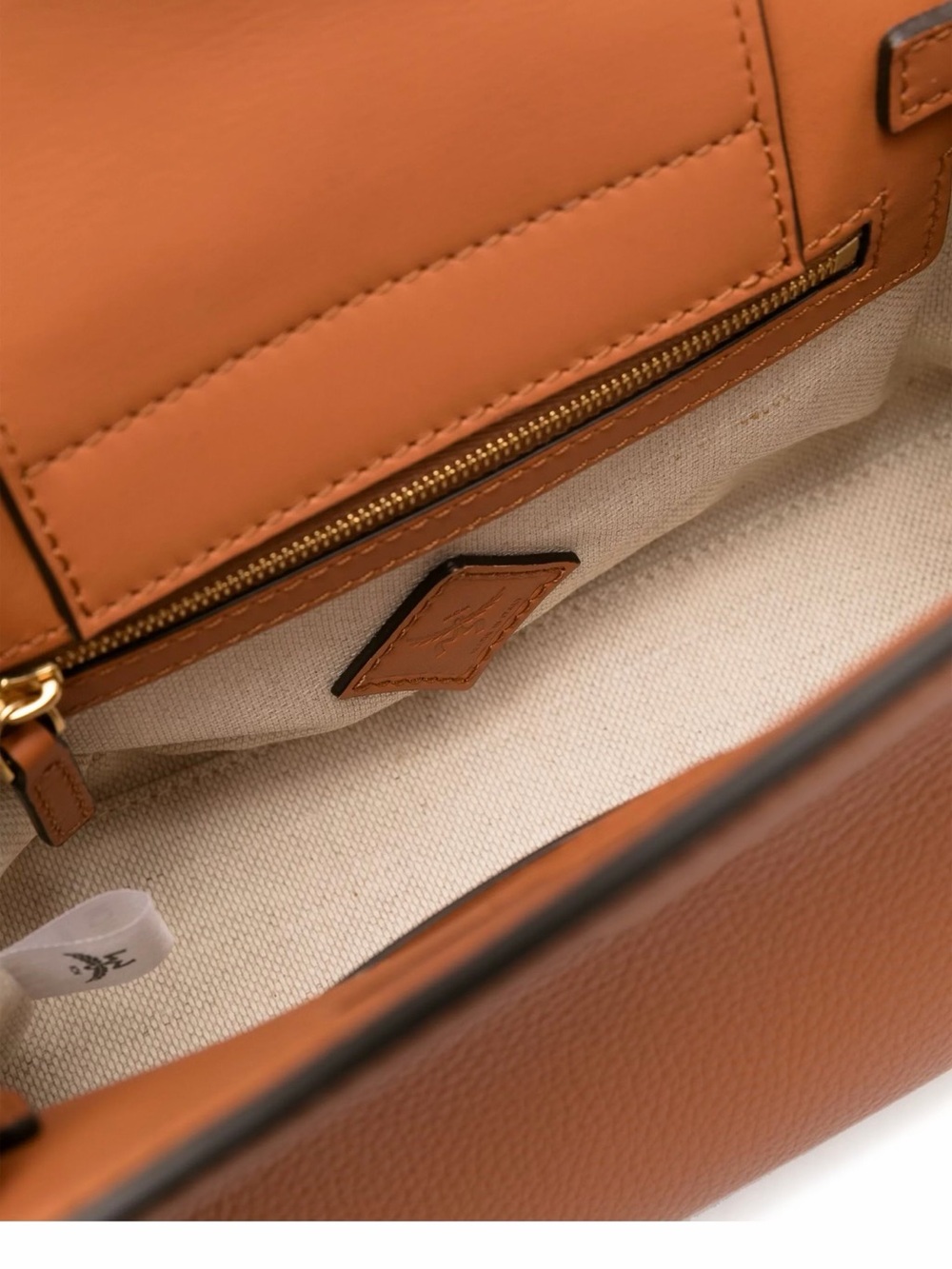 MCM Cognac Leather Cutout-Handle Shoulder Bag - Picture 7 of 7